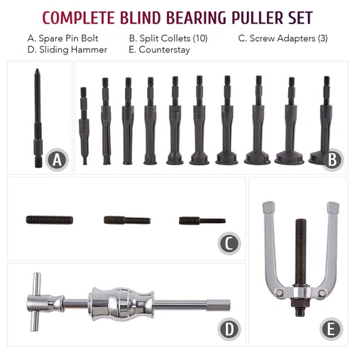 16 Pieces Bearing Extractor Set Inner Internal Blind Remover Set Bushing Puller - Picture 3 of 11