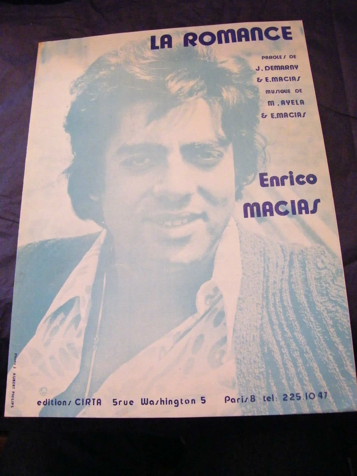 Partition La Romance Enrico Macias Music Sheet 1972