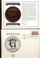 Mint Souvenir Card - PS61  1985 Statue of Liberty w/FD Envelope