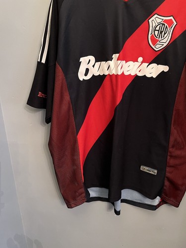 Camiseta Tercera Camiseta Argentina River Plate 2002-2004 Budweiser Oro Fútbol Top - Imagen 5 de 9
