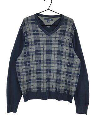 TOMMY HILFIGER V-Ausschnitt Pullover Herren Größe M