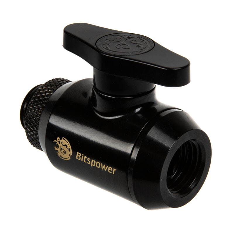 Bitspower International Absperrhahn 1x IG 1/4 Zoll & G1/4 AG BP-MVVFRGIG14-MBKBK