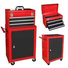 ROAD DAWG ATBD134D-RB Torin Rolling Garage Workshop Tool Organizer ,Red/Black