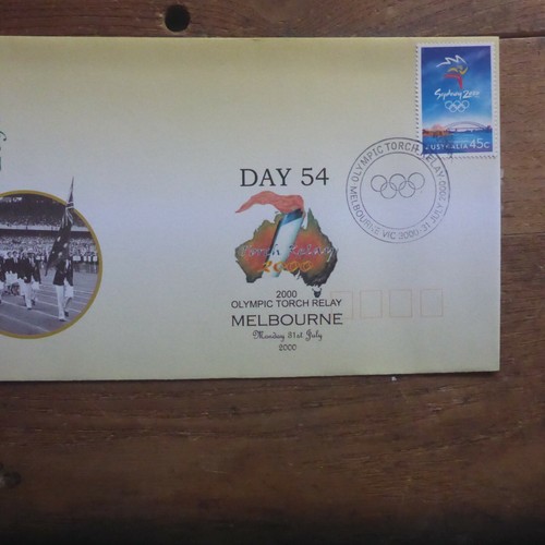 2000 MELBOURNE TORCH RUN POSTMARK SYDNEY OLYMPICS O'PRINTED OLYMPIC LEGEND FDC - Picture 2 of 2
