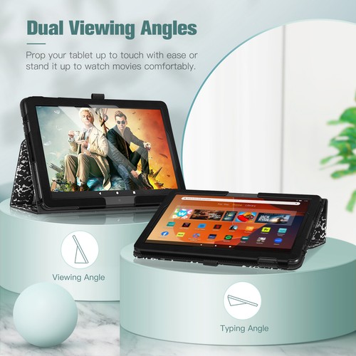 Folio Case for Amazon Fire HD 10 (13th/11th Gen, 2023/2021) Slim Fit Stand Cover - Picture 4 of 46