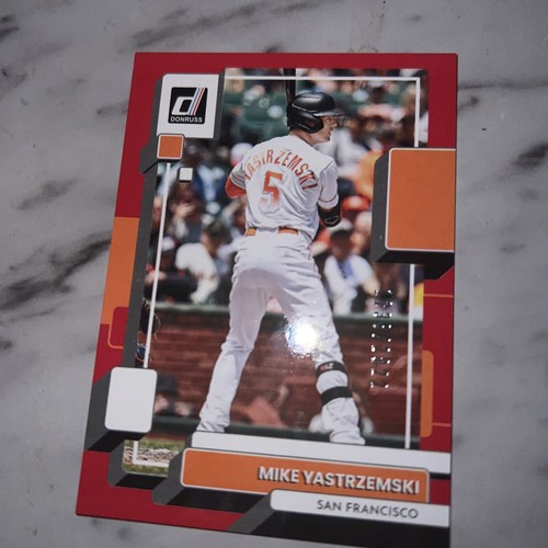 2022 Donruss Parallel Holo Orange 103 Mike Yastrzemski Baseball Card 