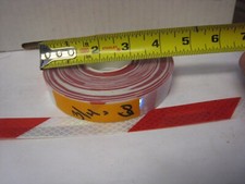 3M SILVER  RED Reflective Diagonal Stripe Conspicuity Tape 3/4" x 60' Custom