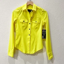 NWT Hurley Women’s Phantom Wilson Long Sleeve Shirt size XS neon yellow