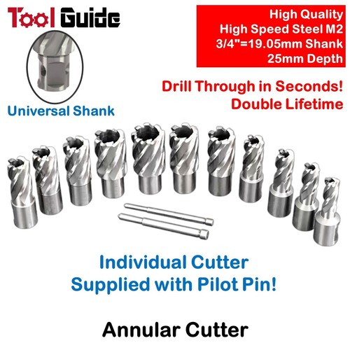 16mm HSS M2 Annular Cutter Broach Universal Shank, Slugger Rotabroach 25mm Depth - Picture 2 of 8