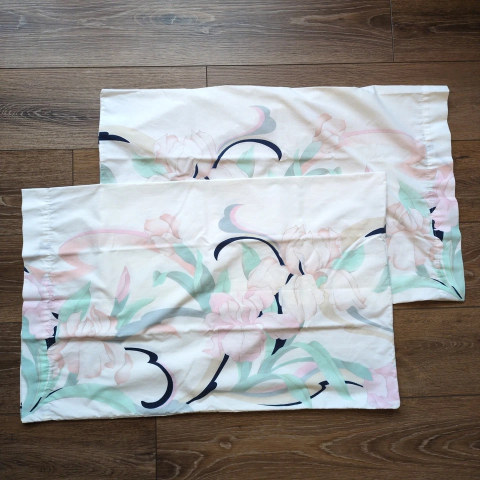 Sábana plana y 2 fundas de almohada de colección Springmaid Anastasia Queen Andre Richard floral Foto 3 de 4