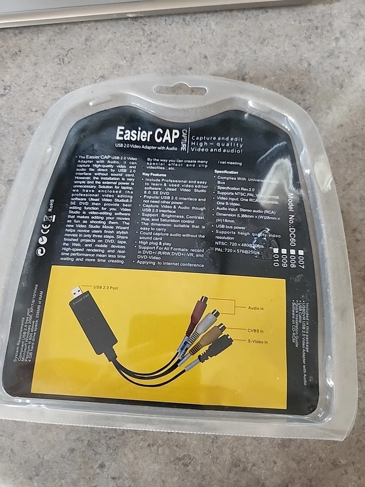 EasyCAP USB 2.0 Video Adapter with Audio Model DC60 - Image 2 of 2