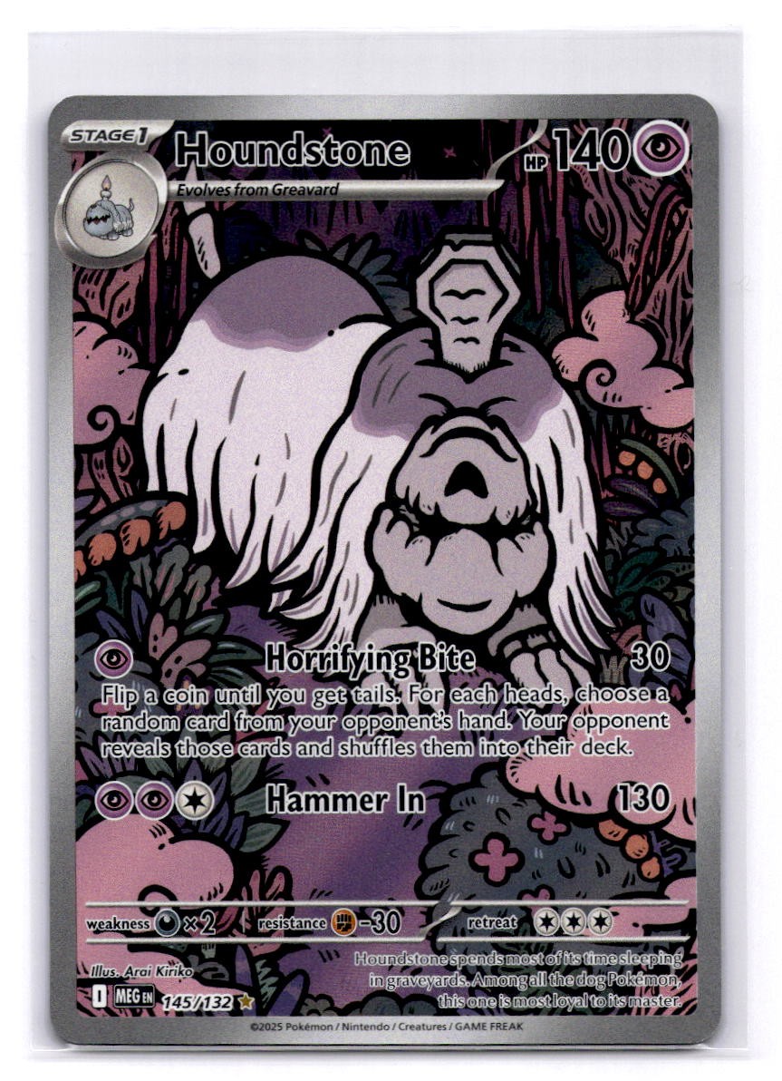 Houndstone Illustration Rare ME01: Mega Evolution 145/132 LP-NM