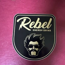DUTCH BROS STICKER - March 2019 - REBEL ENERGY DRINK - Large Black - RARE