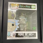 Funko Pop! Deluxe: Rick and Morty - King of S#!+ #694 (with Protector)