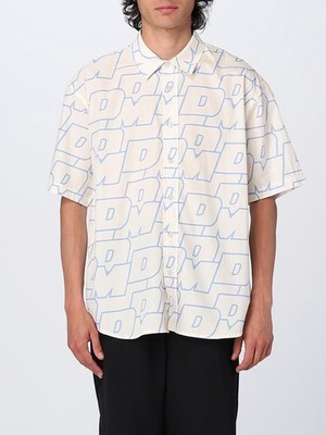 Drole de Monsieur white/cream cotton poplin short-sleeved shirt DDM Print men XL