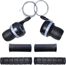1 Pair Bicycle Twist Grip Gear Shifters 3X7 Speed DIP Compatible for Mountain Bi