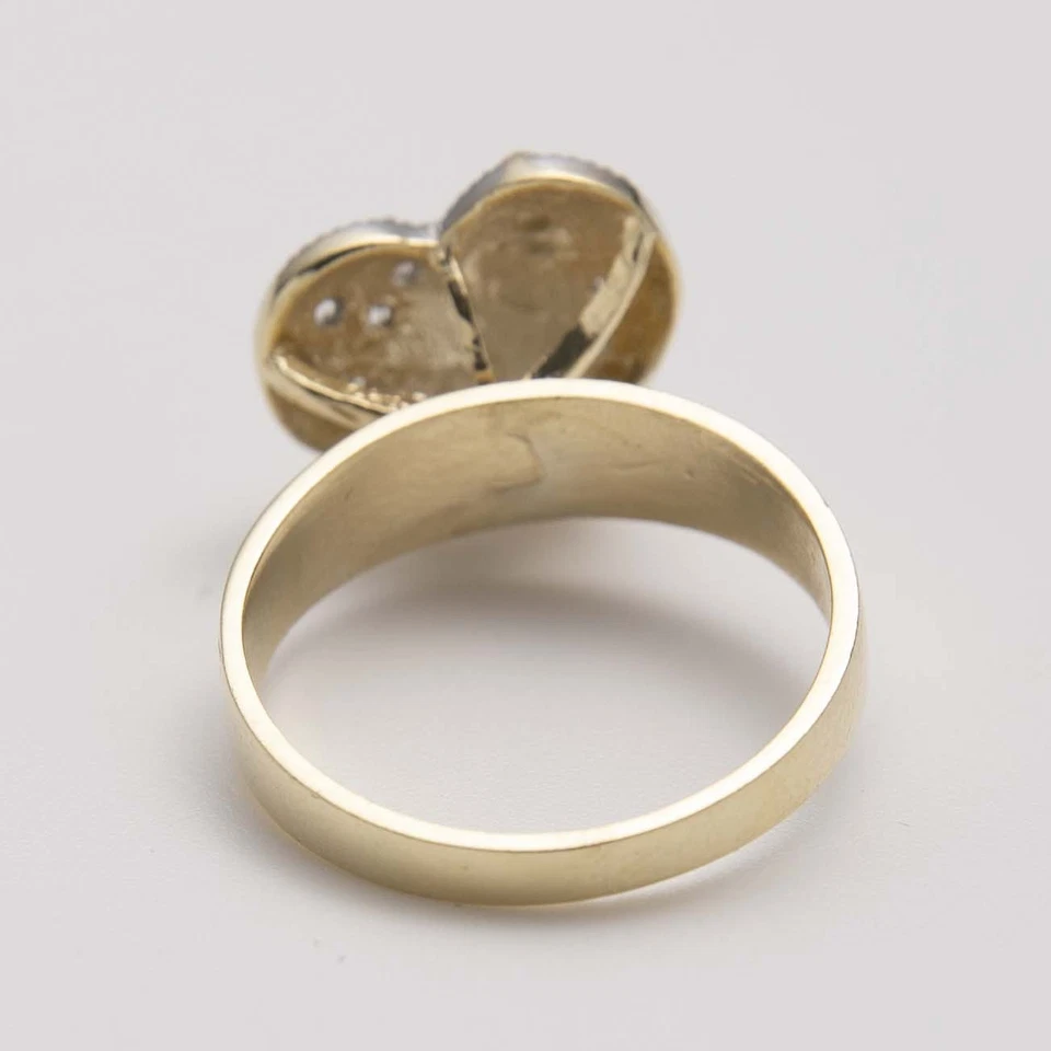 Heart "I Love You" Heart Ring 10K Yellow White Gold - Image 4 of 4