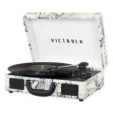 Victrola Journey Bluetooth Portable Suitcase Record Player – with Built-in