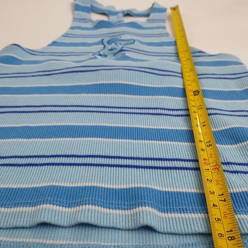 Blues Clues Halter Crop Top Stripes Sz Youth XL Womens XS Kidcore Y2K FLAWS - Picture 11 of 12