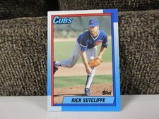 1990 Topps Baseball Card Rick Sutcliffe, Chicago Cubs, #640
