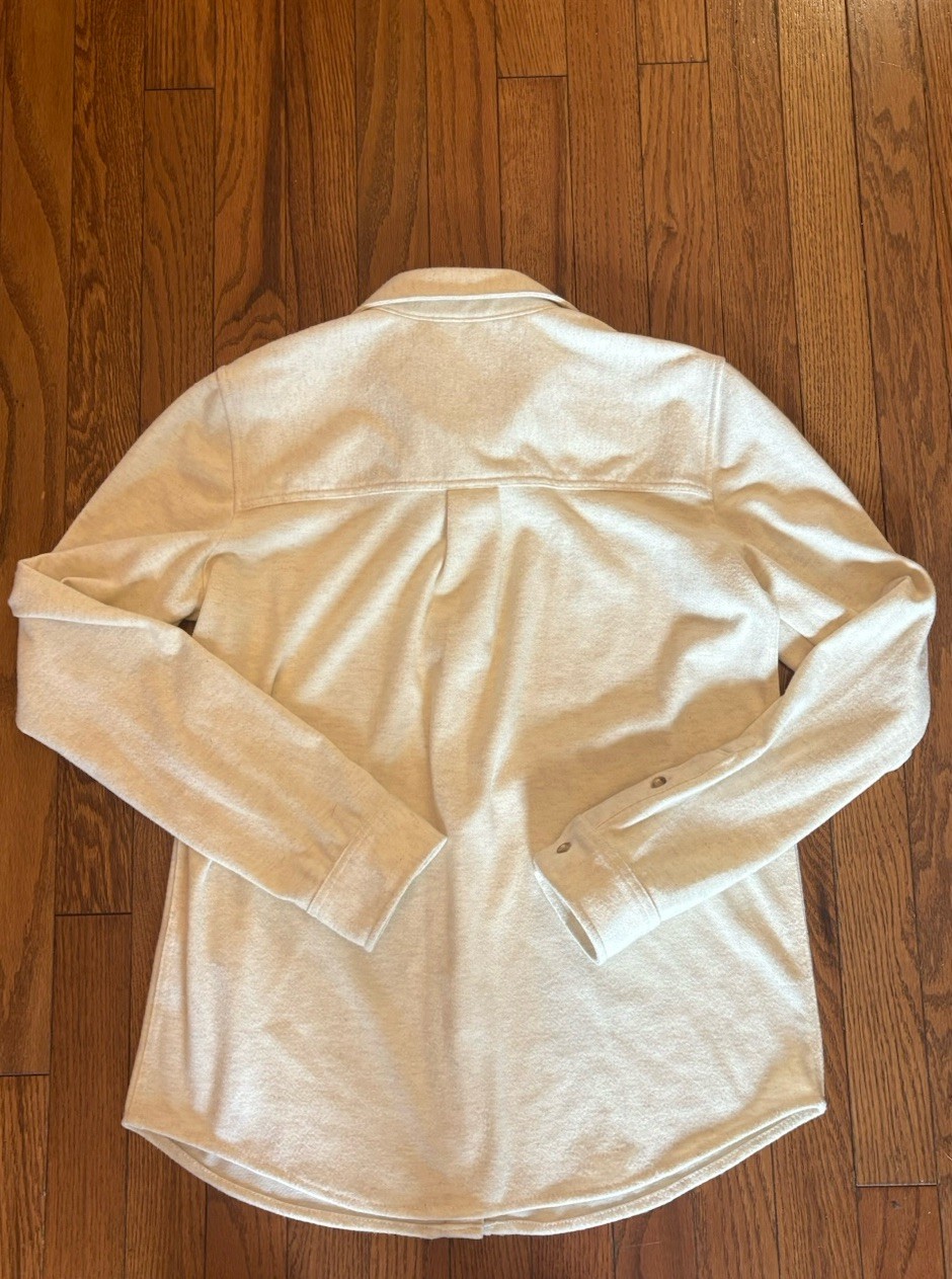 Faherty Cream Button Down Shacket Top Women’s Siz… - image 4