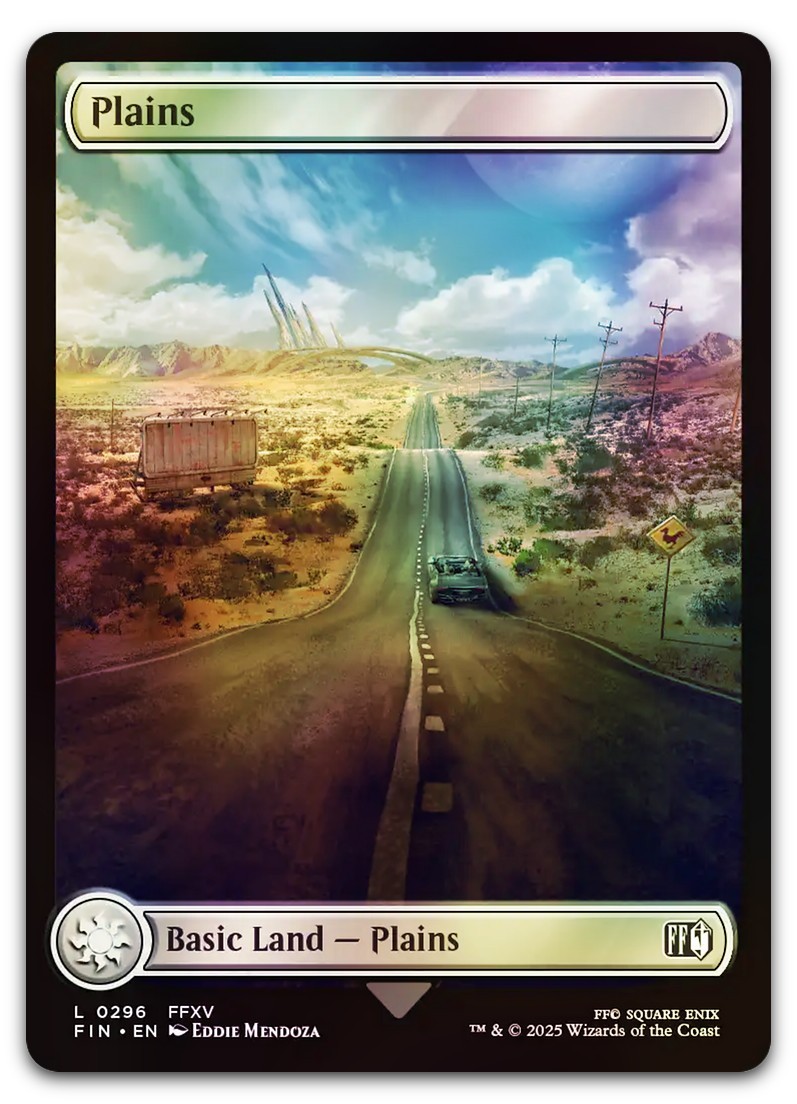 Plains (0296) #296 (Foil) (NM) Final Fantasy FIN Magic MTG