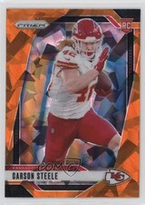 2024 Panini Prizm Rookies Orange Ice Prizm Carson Steele #377 00em