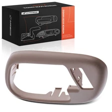 A-Premium Beige Interior Door Handle Bezel w/Lock Hole Front Passenger for Chevy