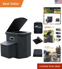 Upgrade XL Portable Toilet for Adults, Extra Large Portable Travel Floding To...
