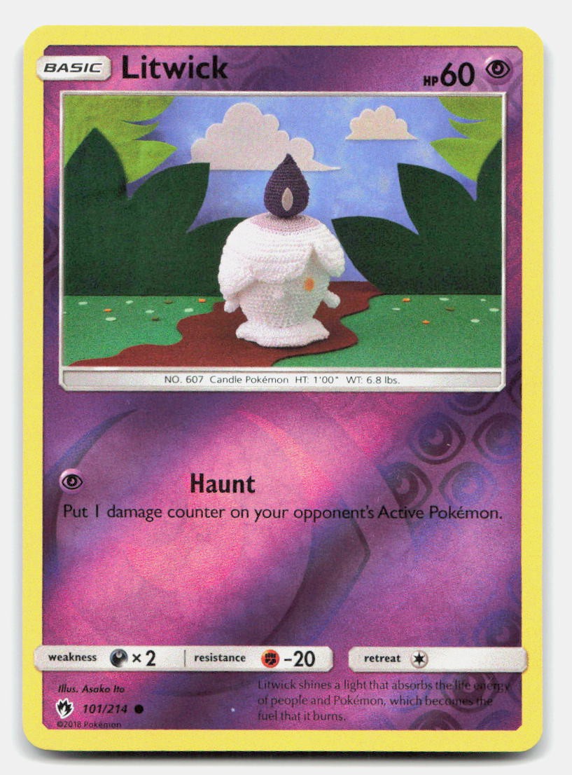 Litwick 101/214 Common Lost Thunder Pokemon Reverse Holo NM
