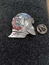 Pin's Pins Pin Enamel Cla1 MÉTAL Argenté  Soldat Du Feu  Pompier ANJOU "Casque"