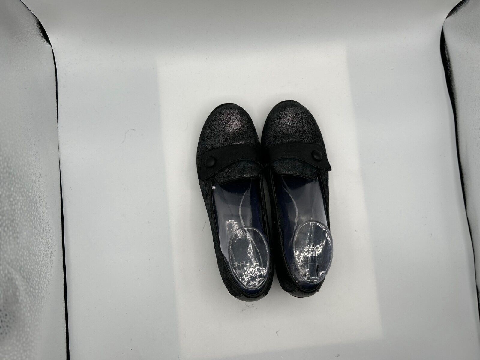 Dansko Olena Loafers Women's 10 M Black Metallic Leather Slip-On Comfort Shoes