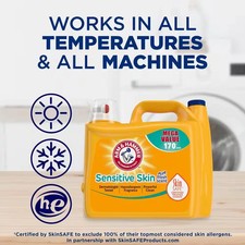3-Pack, 170 oz. Sensitive Skin Fresh Scent Liquid Laundry Detergent, 170 Loads 0.07 per gallon