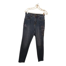 FDJ French Dressing Women's Suzanne Skinny Butterfly Embroidered Sequin Size 8