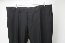 Gucci Solid Black 100 Wool Dress Pants Trousers Sz 52 EU NEW