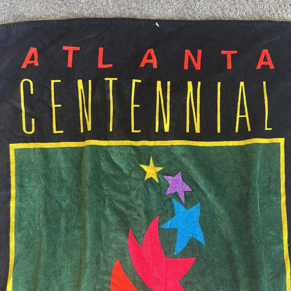 Juego 2 Toallas de Playa Vintage 1996 Juegos Olímpicos Atlanta Centenario Juegos Olímpicos EE. UU. Foto 4 de 4