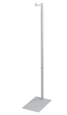 SSWBasics Adjustable White Costumer Stand – Single Arm Clothes Rack - Retail