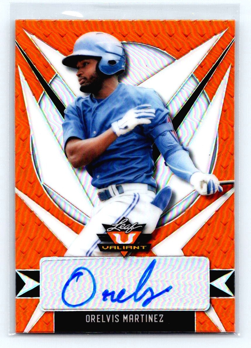 2021 Leaf Valiant Orelvis Martinez #BA-OM1 Auto RC Orange /99