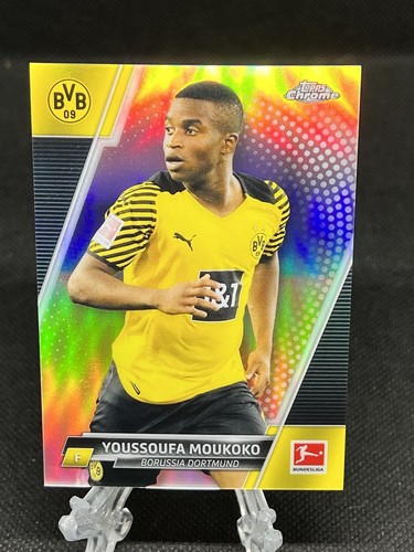 2021-22 Topps Chrome Bundesliga - Rifrattore Youssoufa Moukoko #28 - Foto 1 di 2
