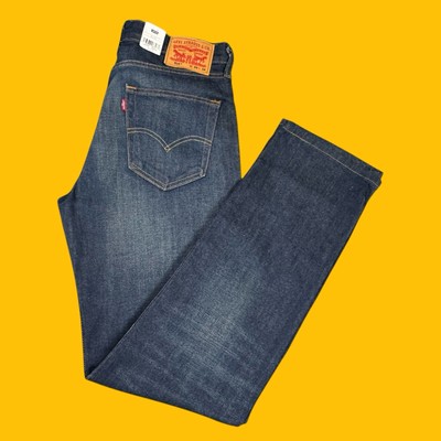 Levis 514 Jeans Mens Size 34x34 Slim Straight Whiskered Medium