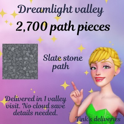 Dreamlight Valley Resources   2.700 Pfad Stück Packung Schiefer Steinstraße 