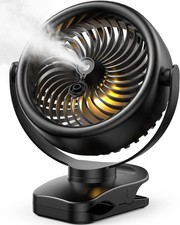 4000mAh Camping Fan Misting Fan with LED Lantern Rechargeable Battery Outdoor