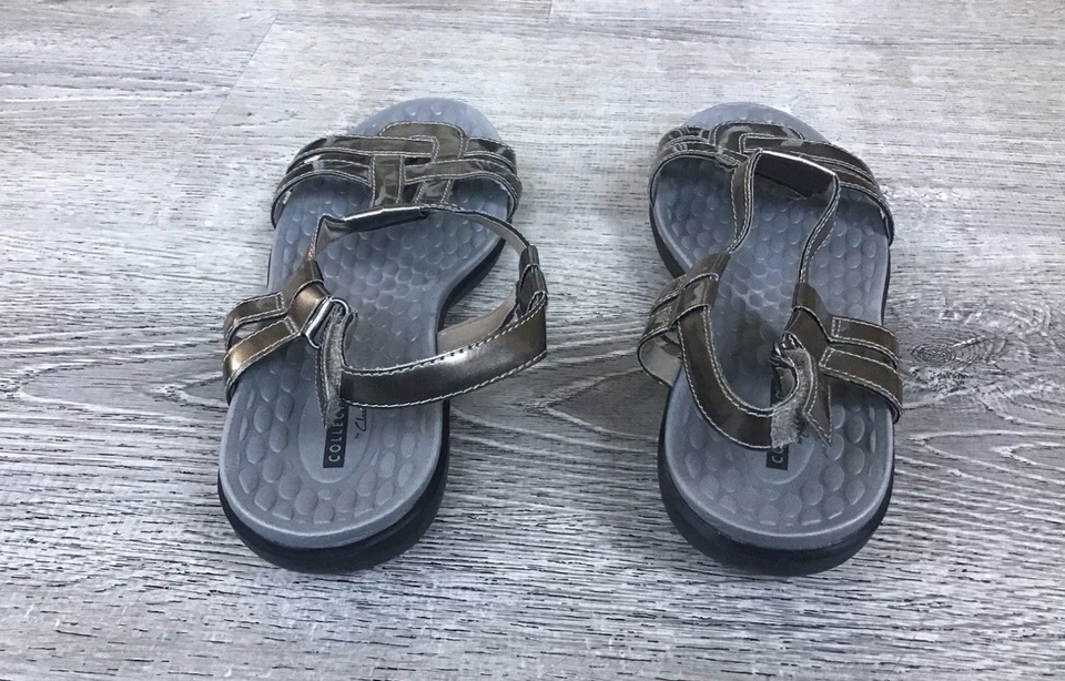 Clarks Collection Bronce Sandalias Mujer Talla 9 M Slip On 15260 Foto 3 de 4