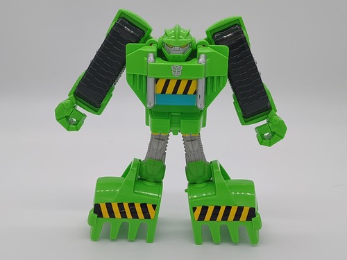 Transformers Boulder The Construction Bot Bulldozer 6" Rescue Bots 1 Step 2011 - Picture 6 of 7