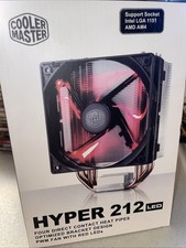 Cooler Master Hyper 212 LED AMD Intel CPU Cooler 1600RPM 66CFM 120mm Red LED Fan