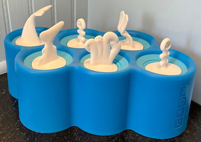 ZOKU 6 Fish Pops Make Your Own Ice Freezer Pops Molds BPA Free Whimsical Fun