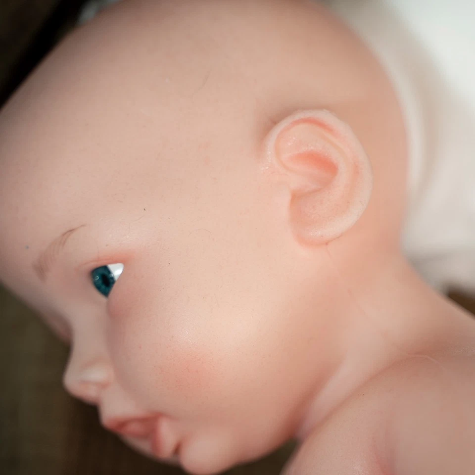 Full Silicone Baby Girl Doll 18 in Realistic Reborn Baby Doll Silicone Full Bod - Image 3 of 4