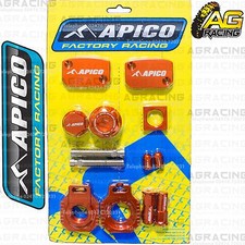 Apico Bling Pack Orange Blocks Caps Plugs Clamp Covers For Husaberg FE 390 2012