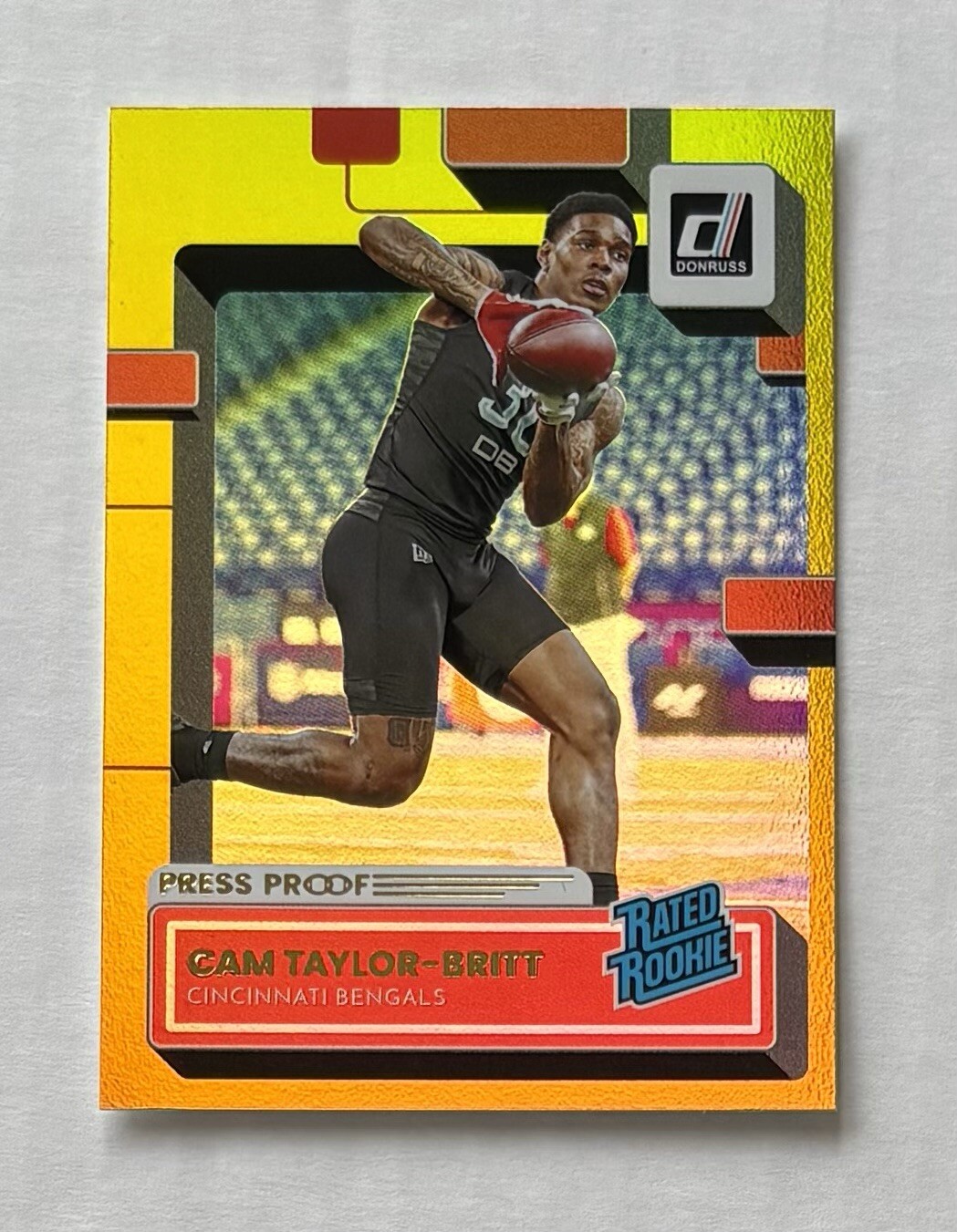 Cam Taylor-Britt Panini Donruss #378 Press Proof Gold