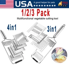 Multi-Purpose Vegetable Slicer Cheese Grater Cutter Stainless Steel Peeler Set
